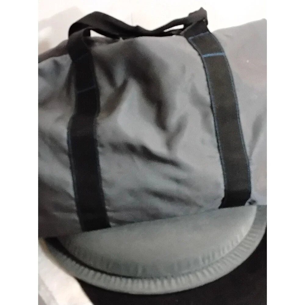 GUESS Duffel Shoulder Bag Gray Casual Double Handle Crossbody Strap  14x22x12.5”
